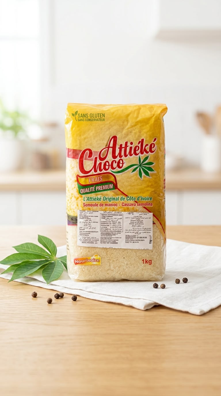 Attiéké Choco (Semoule de manioc Premium - Nourivoire) - Vue 3