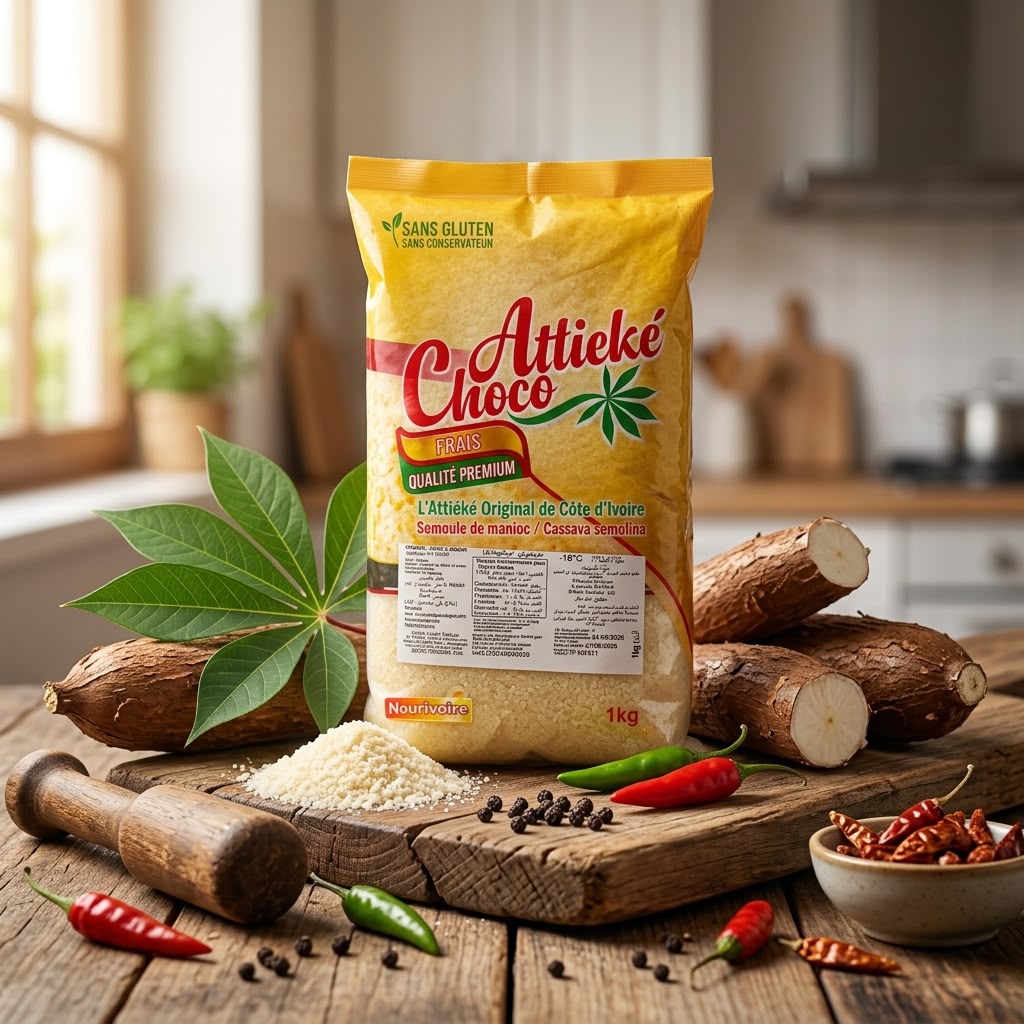 Attiéké Choco (Semoule de manioc Premium - Nourivoire) - Vue 5
