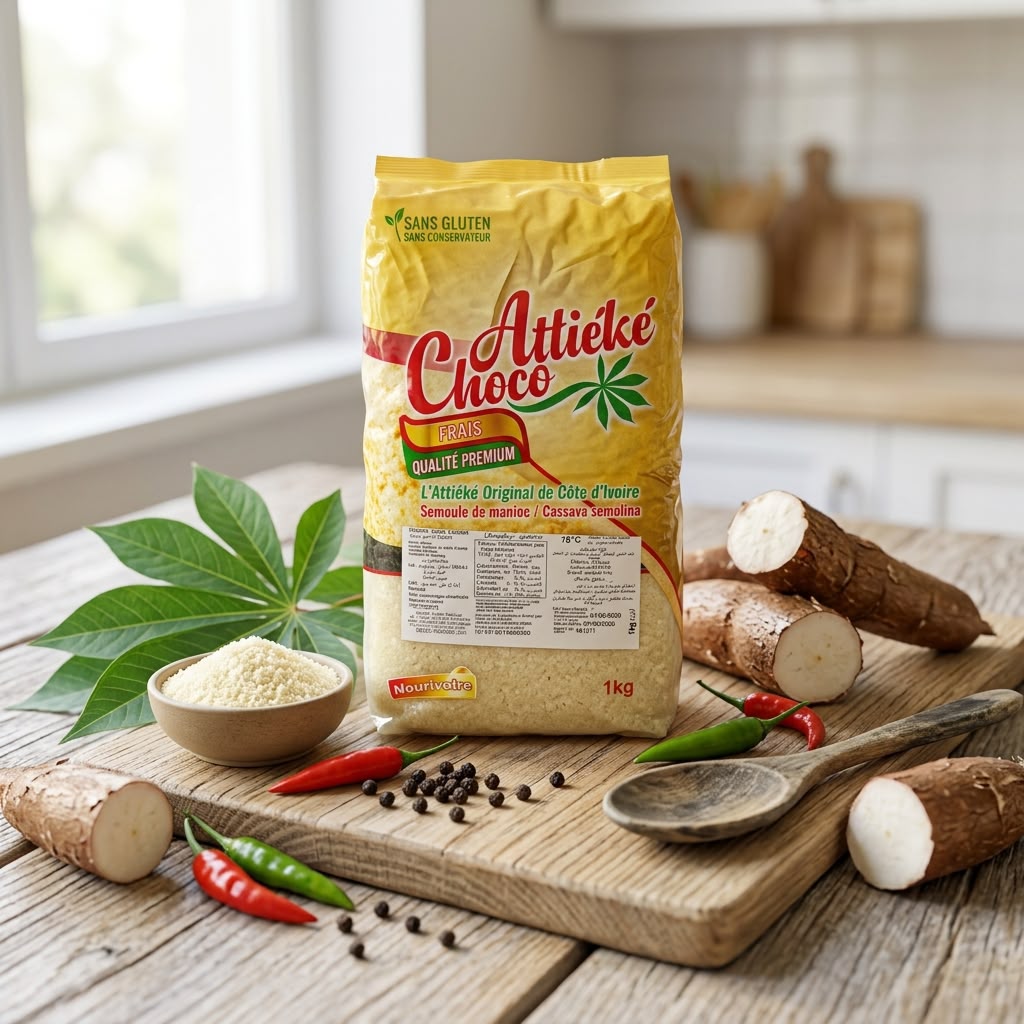 Attiéké Choco (Semoule de manioc Premium - Nourivoire) - Vue 8