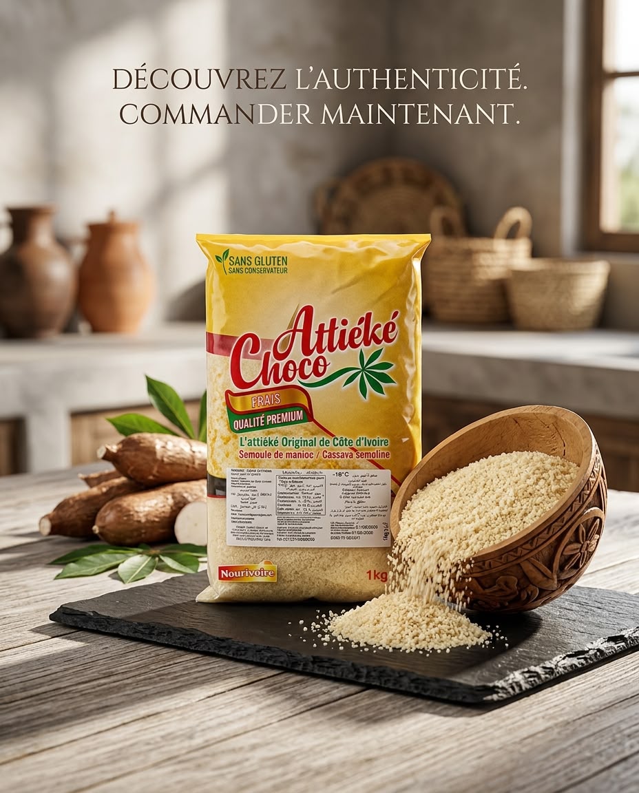Attiéké Choco (Semoule de manioc Premium - Nourivoire) - Vue 9